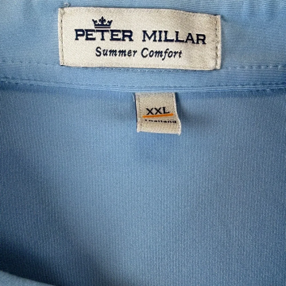 Peter Millar Summer Comfort Polo Shirt Mens XXL Blue‎ Quality Collision Group